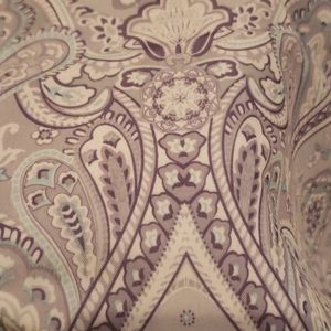 Lavendar Purple, Pale Blue Paisley Shower Curtain